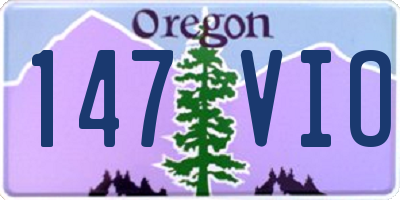 OR license plate 147VIO