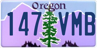 OR license plate 147VMB