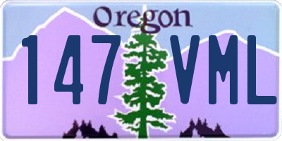 OR license plate 147VML