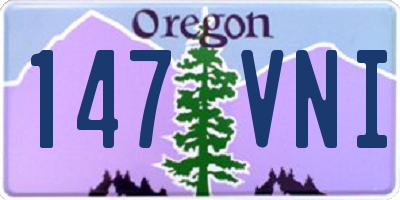 OR license plate 147VNI