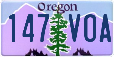 OR license plate 147VOA