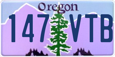 OR license plate 147VTB