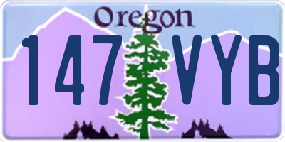 OR license plate 147VYB