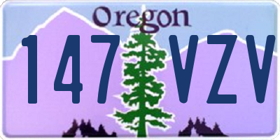 OR license plate 147VZV