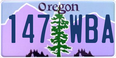 OR license plate 147WBA