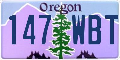 OR license plate 147WBT