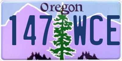 OR license plate 147WCE