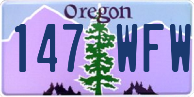 OR license plate 147WFW
