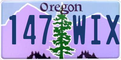 OR license plate 147WIX
