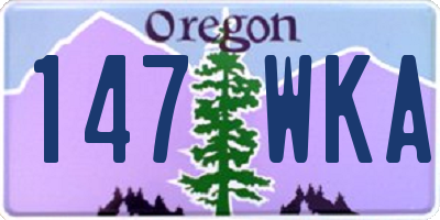 OR license plate 147WKA