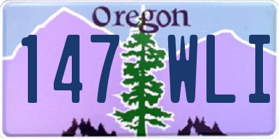 OR license plate 147WLI