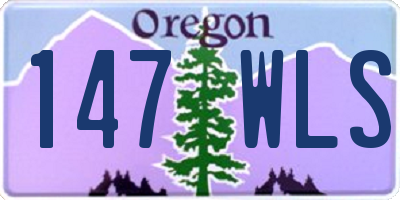 OR license plate 147WLS