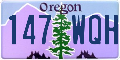 OR license plate 147WQH