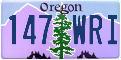 OR license plate 147WRI