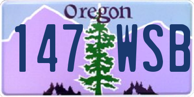 OR license plate 147WSB