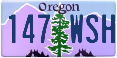 OR license plate 147WSH