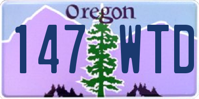 OR license plate 147WTD