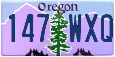 OR license plate 147WXQ