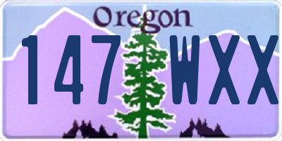 OR license plate 147WXX