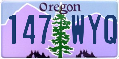 OR license plate 147WYQ