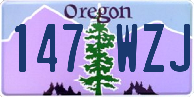OR license plate 147WZJ