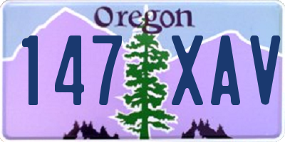OR license plate 147XAV