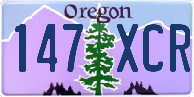 OR license plate 147XCR