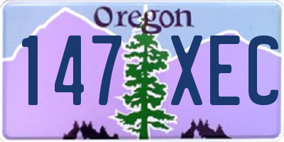 OR license plate 147XEC