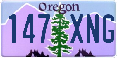 OR license plate 147XNG