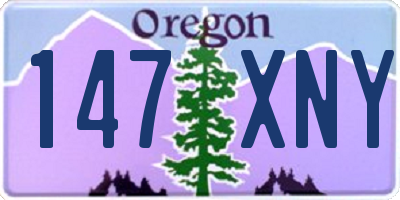 OR license plate 147XNY