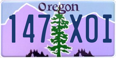 OR license plate 147XOI