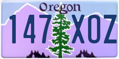 OR license plate 147XOZ