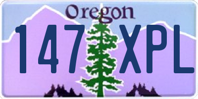 OR license plate 147XPL