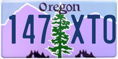 OR license plate 147XTO