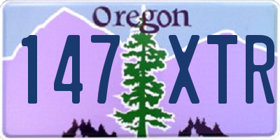 OR license plate 147XTR