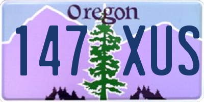 OR license plate 147XUS