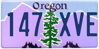 OR license plate 147XVE
