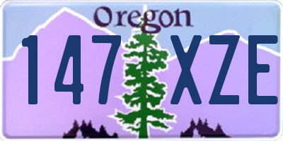 OR license plate 147XZE
