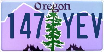 OR license plate 147YEV
