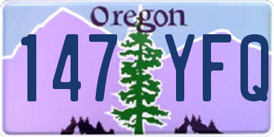 OR license plate 147YFQ