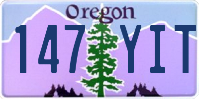 OR license plate 147YIT