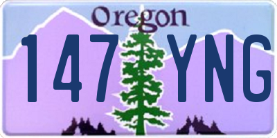 OR license plate 147YNG