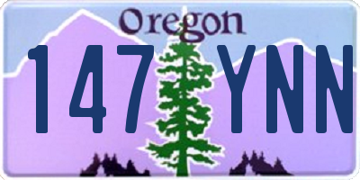 OR license plate 147YNN
