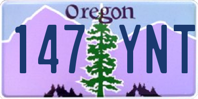 OR license plate 147YNT
