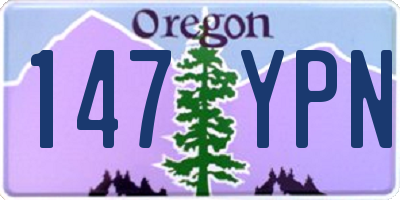 OR license plate 147YPN