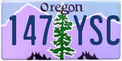 OR license plate 147YSC