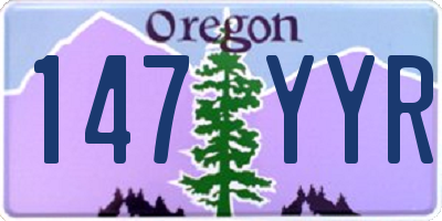 OR license plate 147YYR