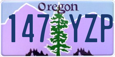 OR license plate 147YZP