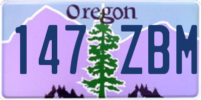OR license plate 147ZBM