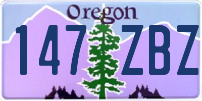 OR license plate 147ZBZ